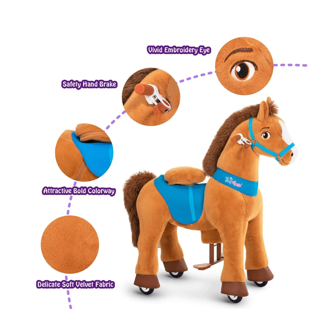 Ponycycle Riding Light Brown Horse (3-4 Years)