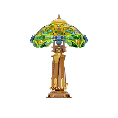 Pantasy Vintage Stained Glass Table Lamp Brick
