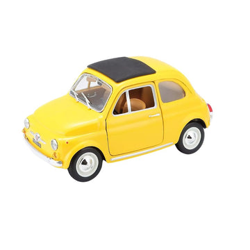 Burago 1965 Fiat 500F Model Car - Yellow