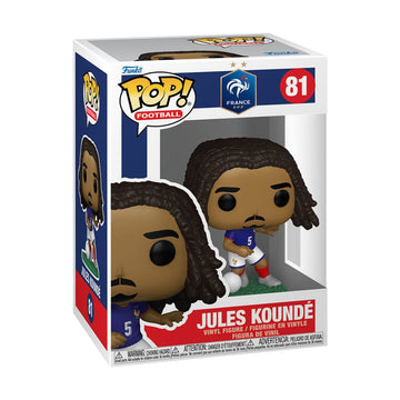 Funko Pop! Football figure packaging featuring Jules Koundé with France branding.