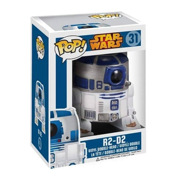 Funko Pop! Star Wars R2-D2 vinyl bobblehead in its original window box packaging, featuring the character R2-D2 number 31.