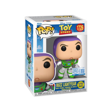 Funko Pop! vinyl figure of Buzz Lightyear from Disney Pixar Toy Story, number 1726, in its original window box packaging.