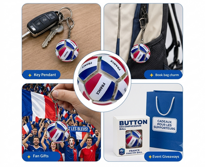 World Cup 2026 National Flag Soccer Keychain- France