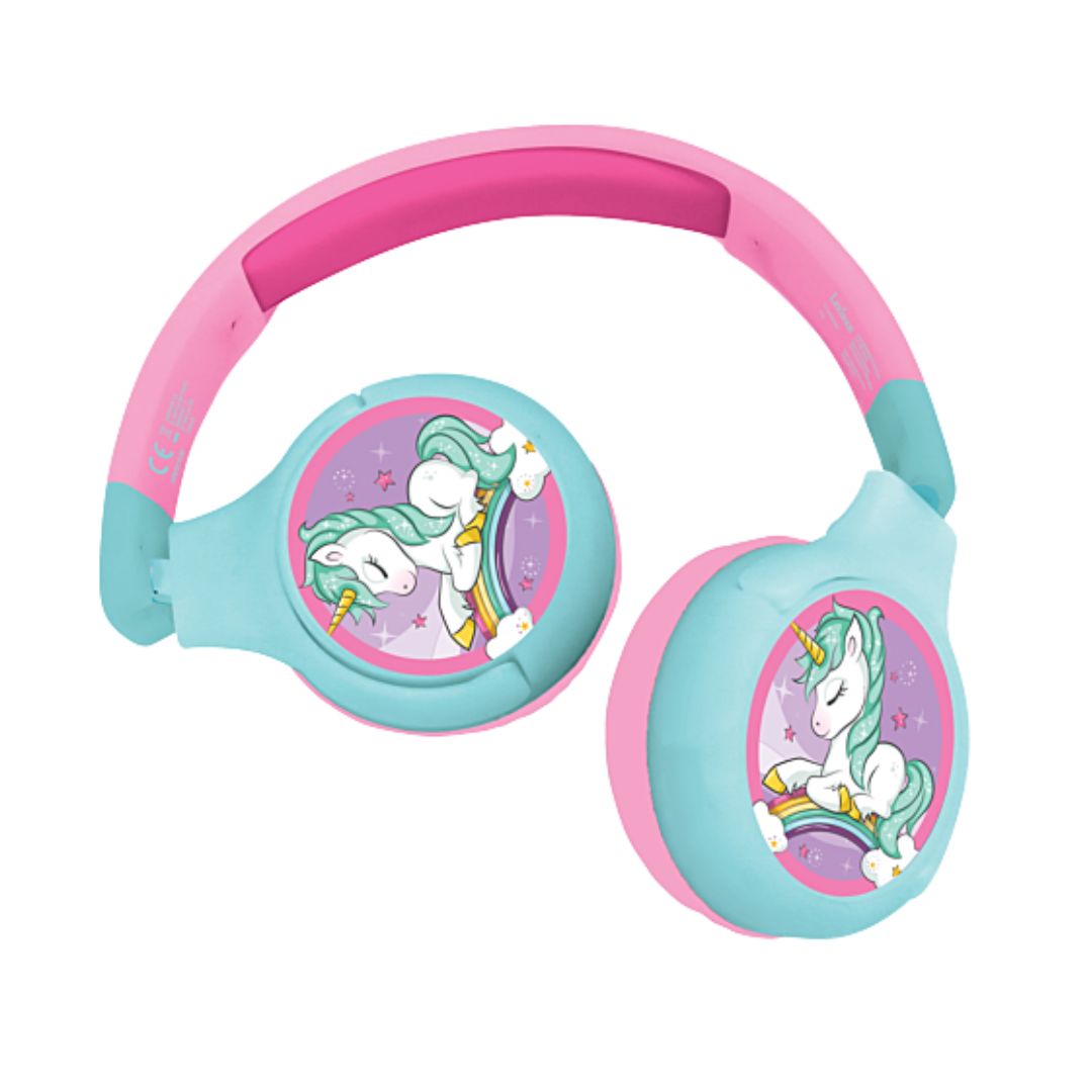 Lexibook 2-in-1 Unicorn Bluetooth and Wired Headphones