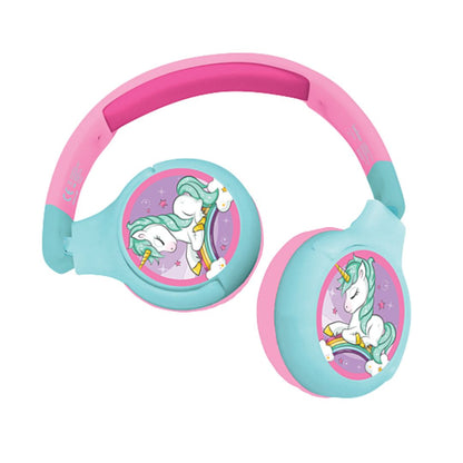 Lexibook 2-in-1 Unicorn Bluetooth and Wired Headphones