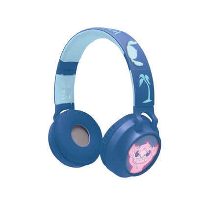Lexibook Stitch Foldable Bluetooth and Wired Light-Up Headphones