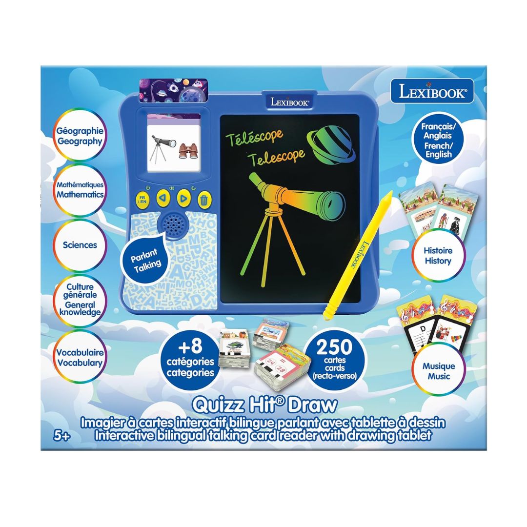 Lexibook QuizzHit Draw Interactive Bilingual Talking Card