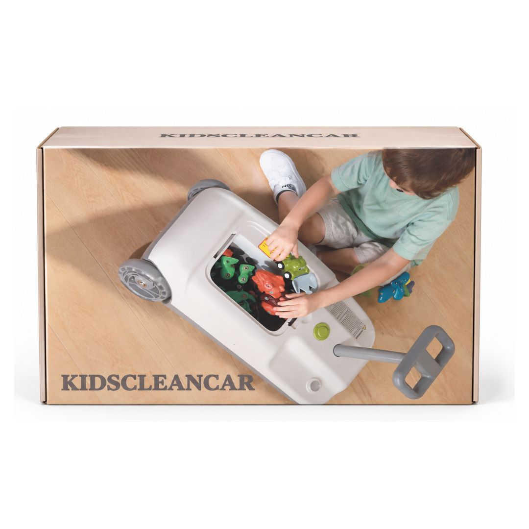 Give kids the ultimate ride with the Kids Electric Portable Go-Kart in Grey! Features 5 speed gears, built-in storage, and an optional mop attachment.
