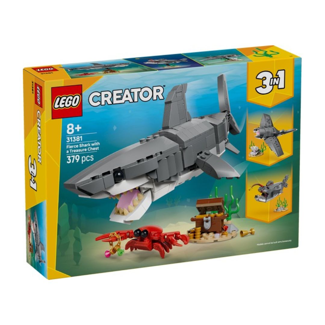 LEGO Creator 3-in-1 Fierce Shark With a Treasure Chest