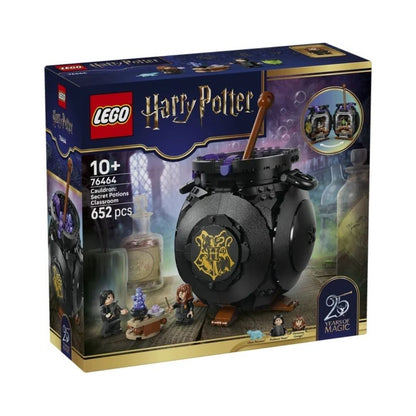 Brew magic with the LEGO Harry Potter Cauldron: Secret Potions Classroom (76464)! Opens to reveal Snape's classroom with minifigures. Ages 8+.