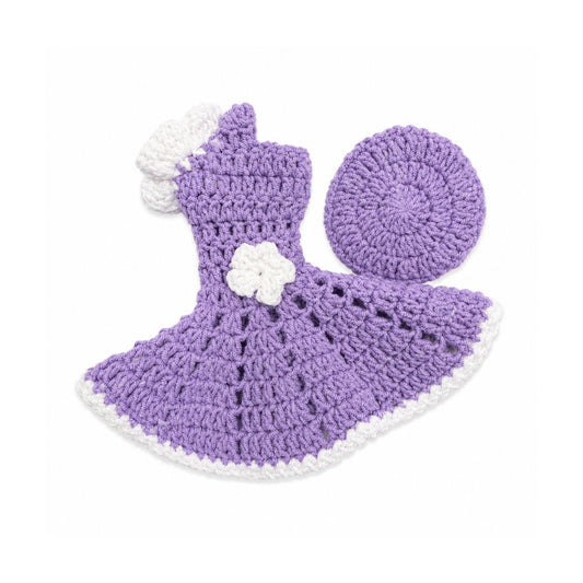 LéArts Handmade Crochet Doll Dress (Lilac)