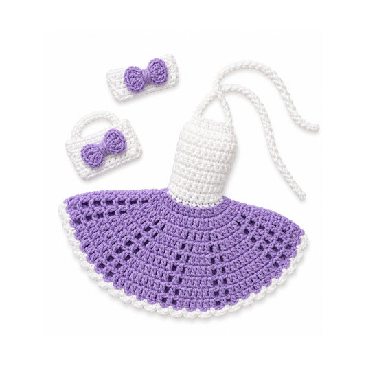 LéArts Handmade Crochet Doll Outfit & Accessories Set (Lilac)