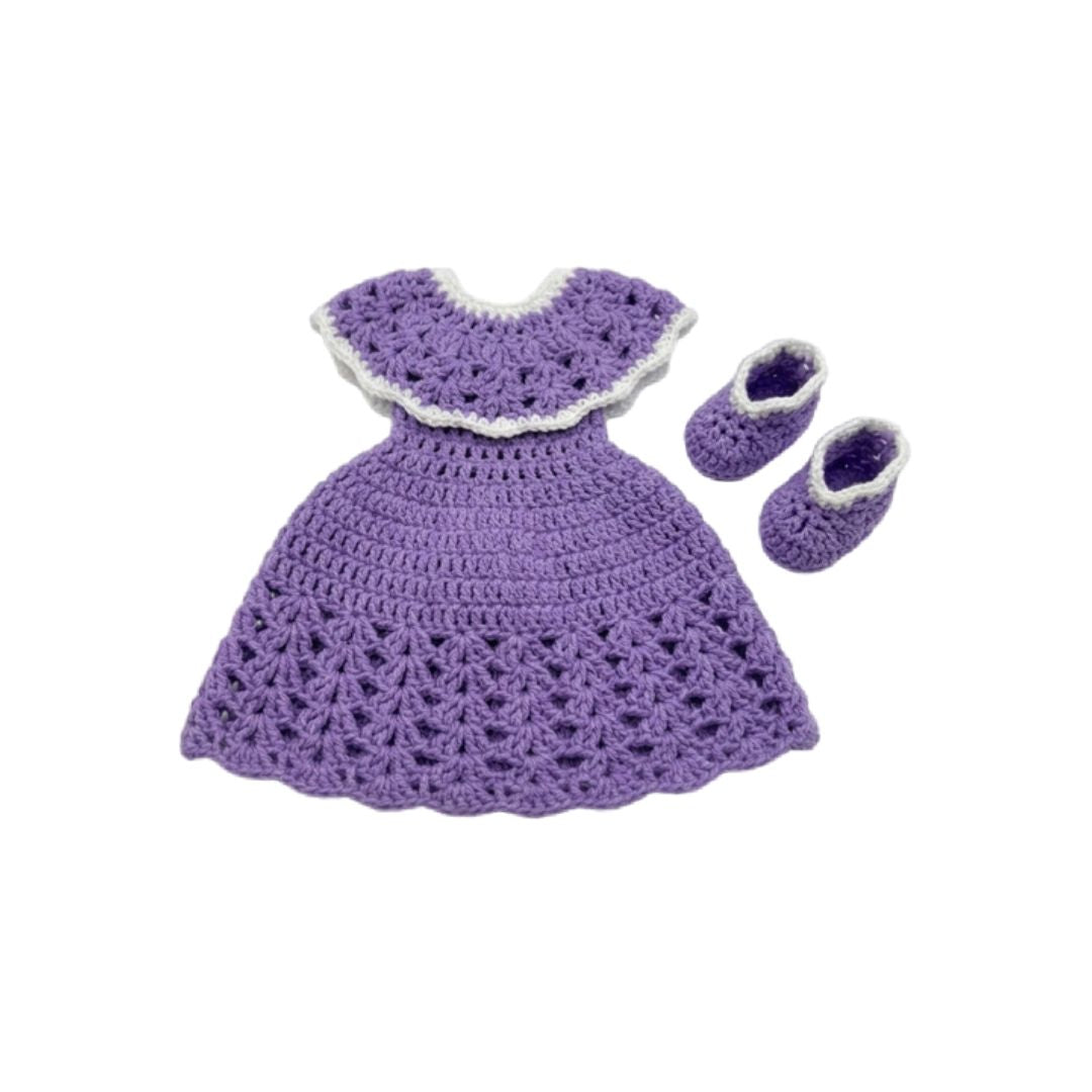 LeArts Crochet Doll Outfit-(Lilac)