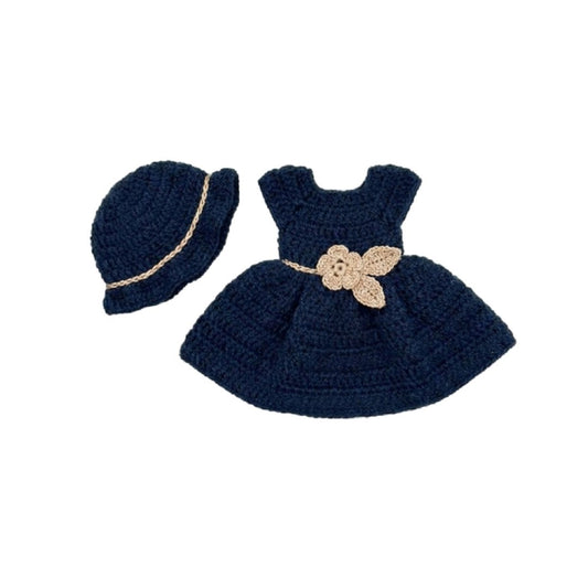 LeArts Crochet Doll Outfit-(Navy Blue)