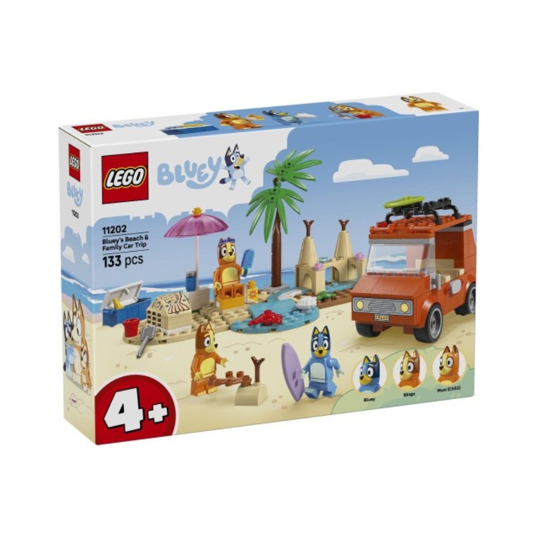 Lego Bluey Bluey's Beach & Family Car Trip