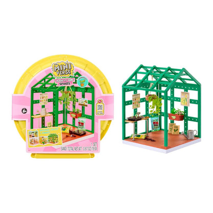 Shop MGA's Miniverse Make It Mini Spaces Greenhouse! Build, customize, and display your mini nature collectibles with panels, plants, and an NFC card. Ages 8+.