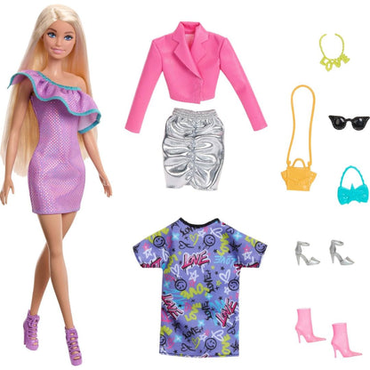 Mattel Barbie Doll & Party Fashion Playset