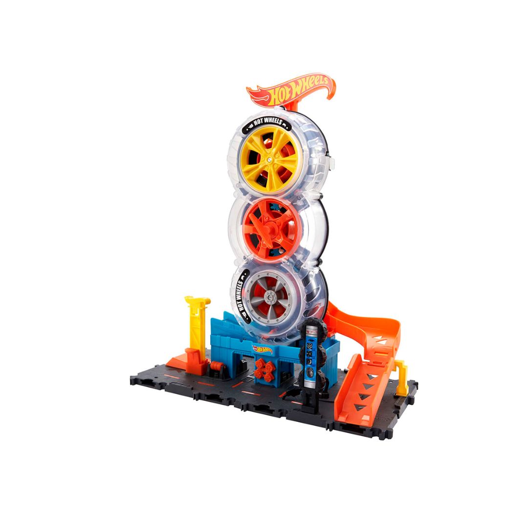 Mattel Hot Wheels City Super Twist Tire Shop Playset