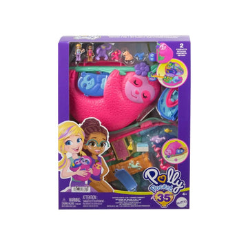 Mattel Polly Pocket Sloth Family 2-in-1 Compact Playset
