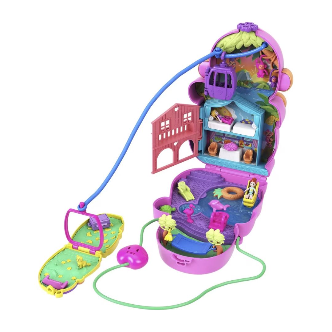 Mattel Polly Pocket Monkey Momma Compact Playset