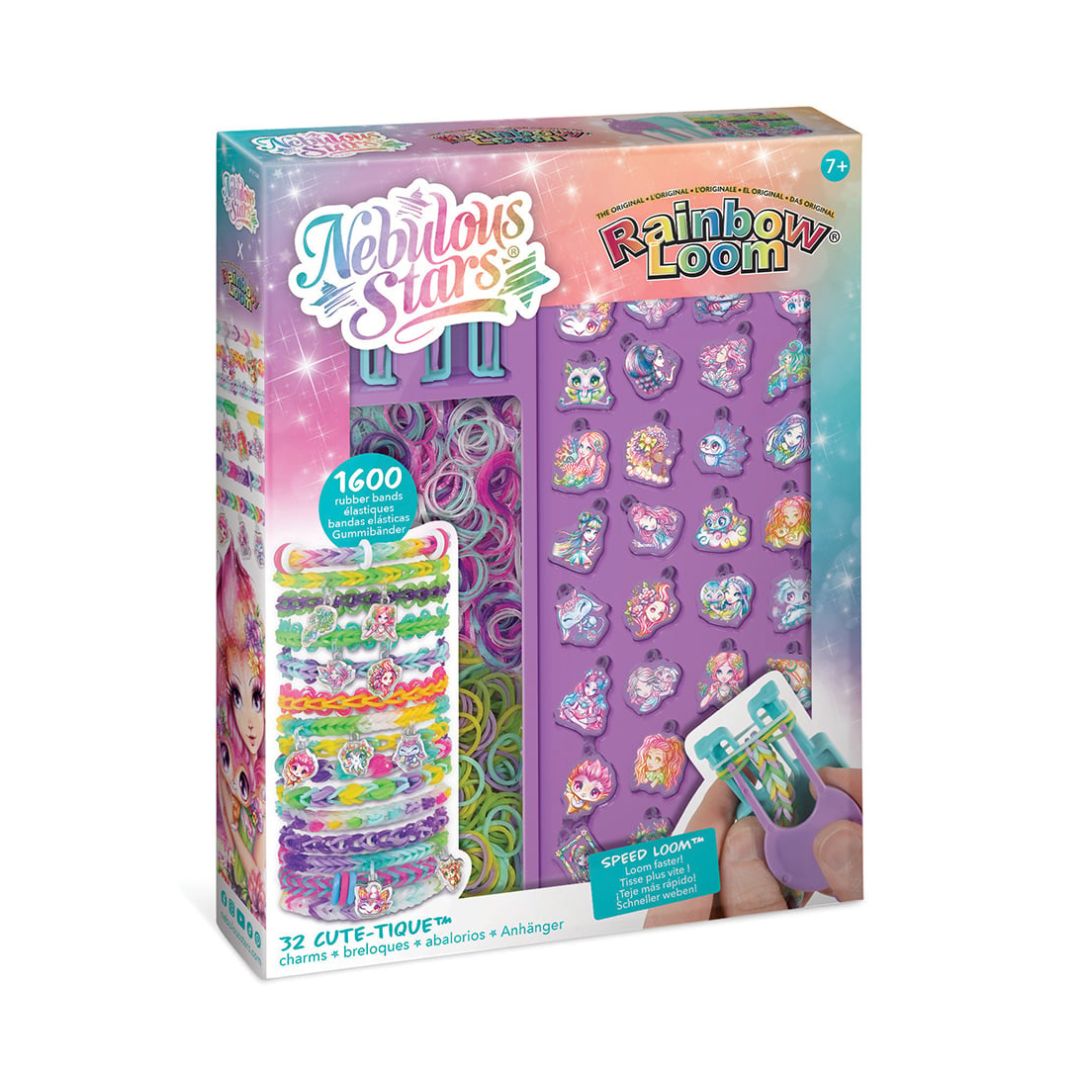 Nebulous Stars Rainbow Loom Charm Bracelet Set