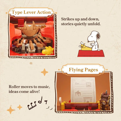 Pantasy Snoopy Typewriter Brick Building