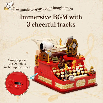Pantasy Snoopy Typewriter Brick Building