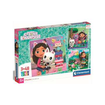 Clementoni Gabby's Dollhouse 3-in-1 Puzzle