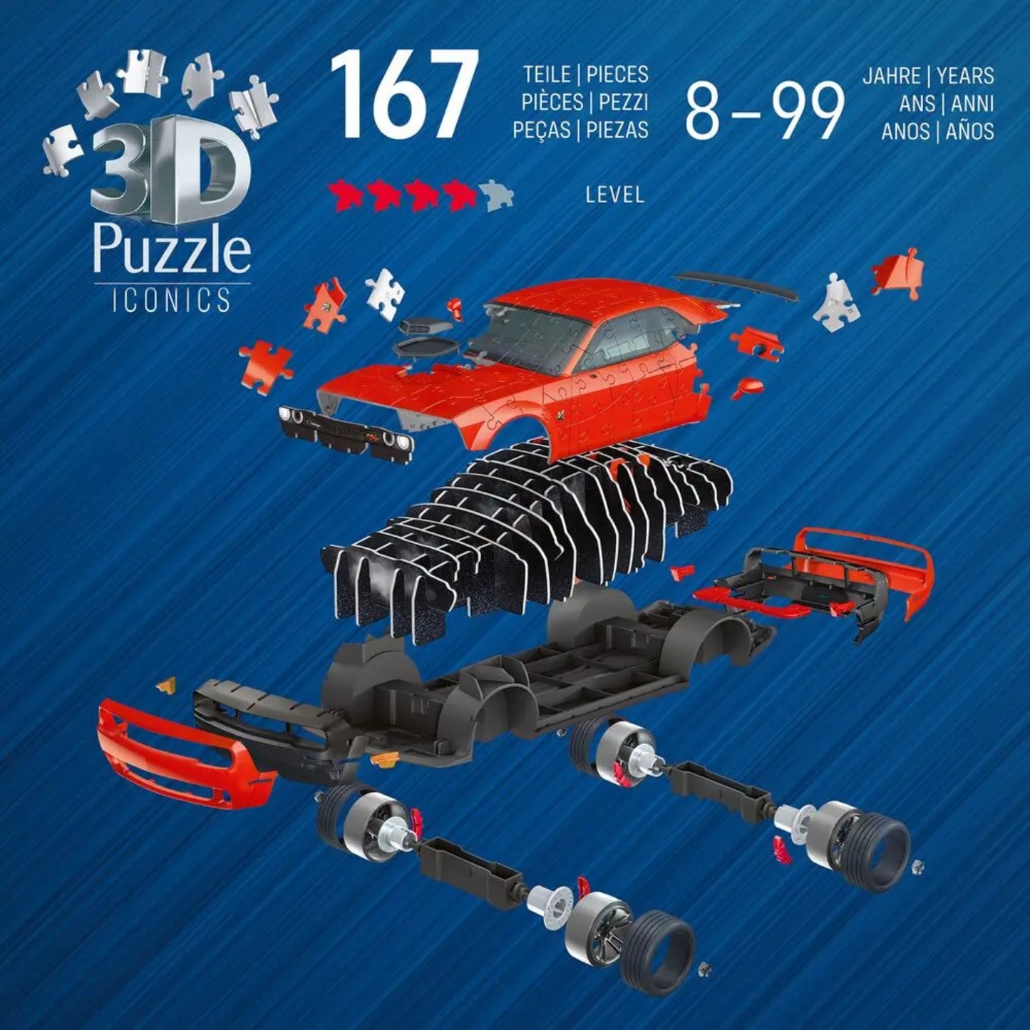 Ravensburger Dodge Challenger 3D Puzzle - 167 Pcs