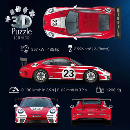 Ravensburger 3D Puzzle Porsche 911 Gt3 Cup - 154 Pcs