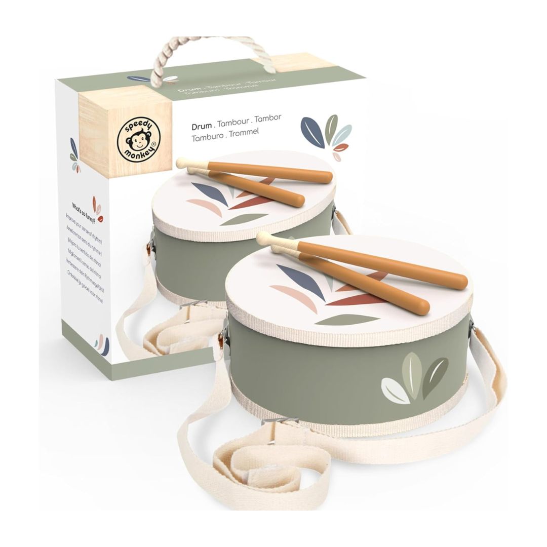 Speedy Monkey Wooden Kids Drum Set