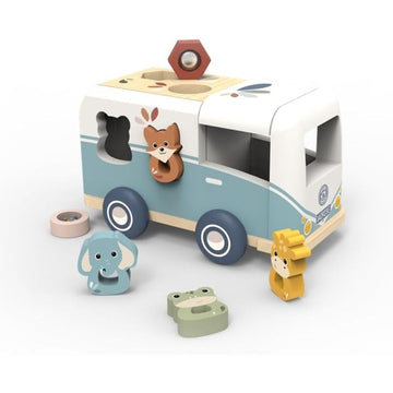 Speedy Monkey Wooden Van Shape Sorter