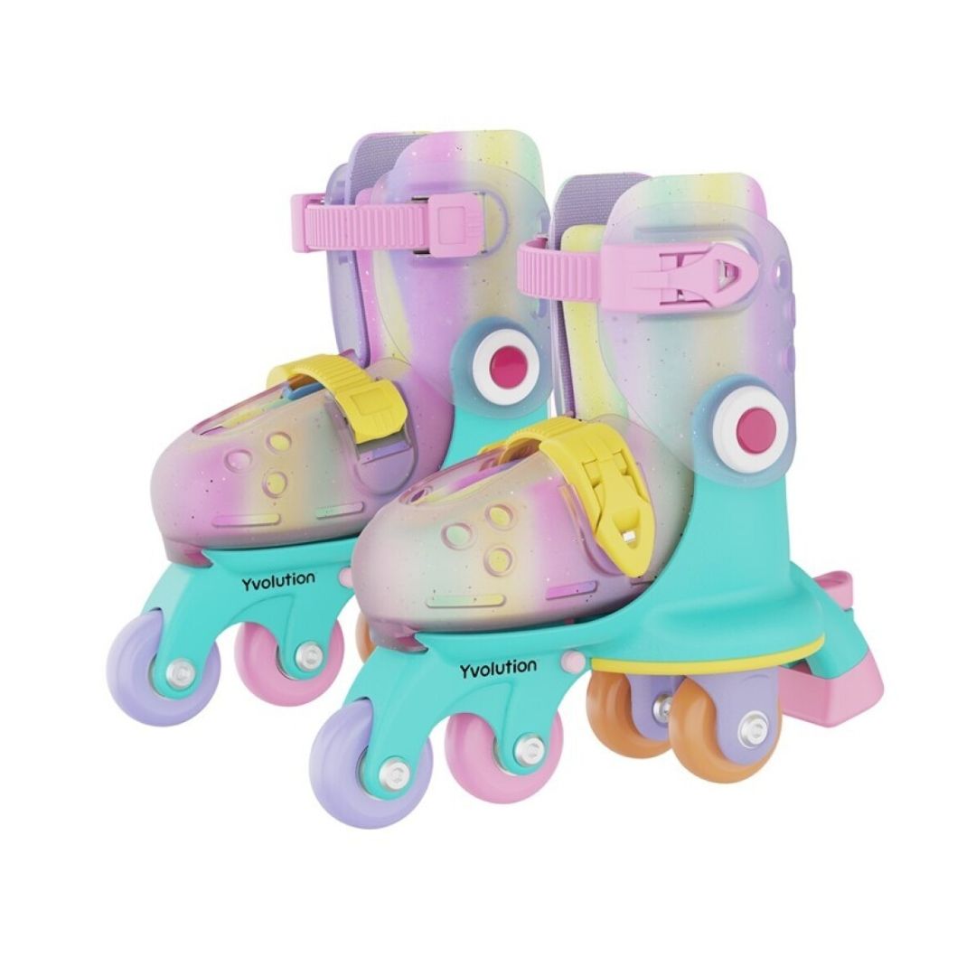 Yvolution Rainbow Roller Skates (23–28)