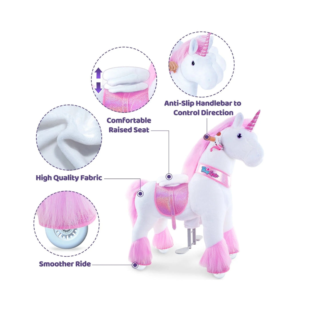 Ponycycle Model U Riding Pink Unicorn (3-5 Years)