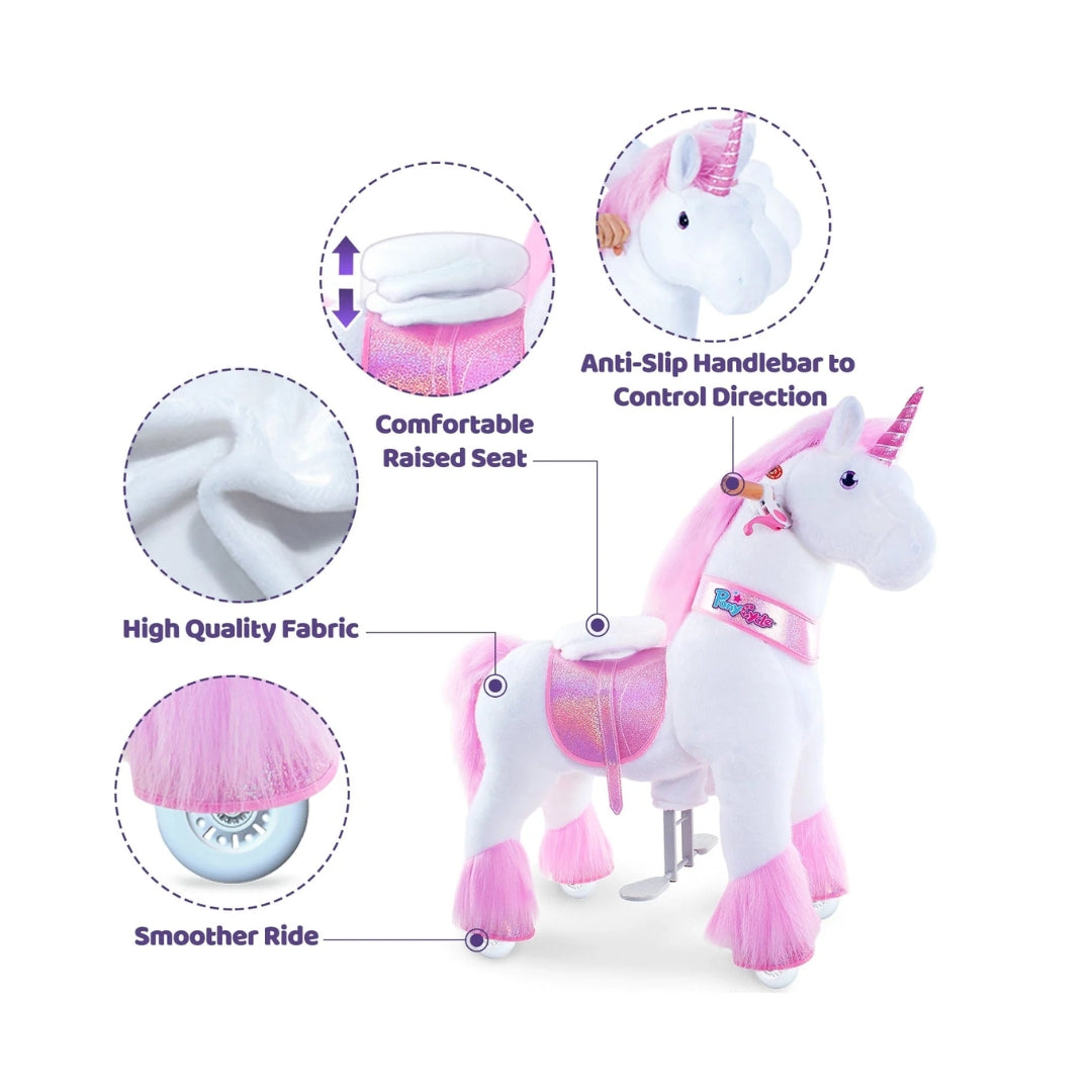 Ponycycle Model U Riding Pink Unicorn (4-9 Years)