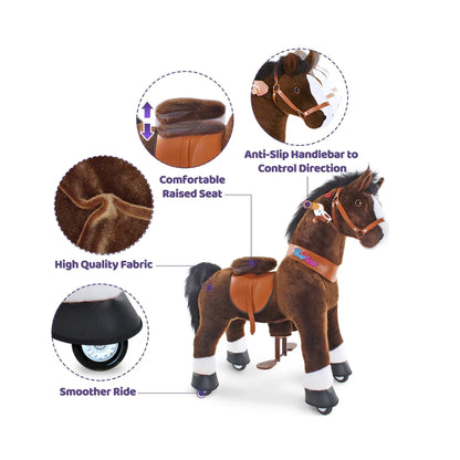 Ponycycle Model U Riding Dark Brown Horse (4-9 Years)