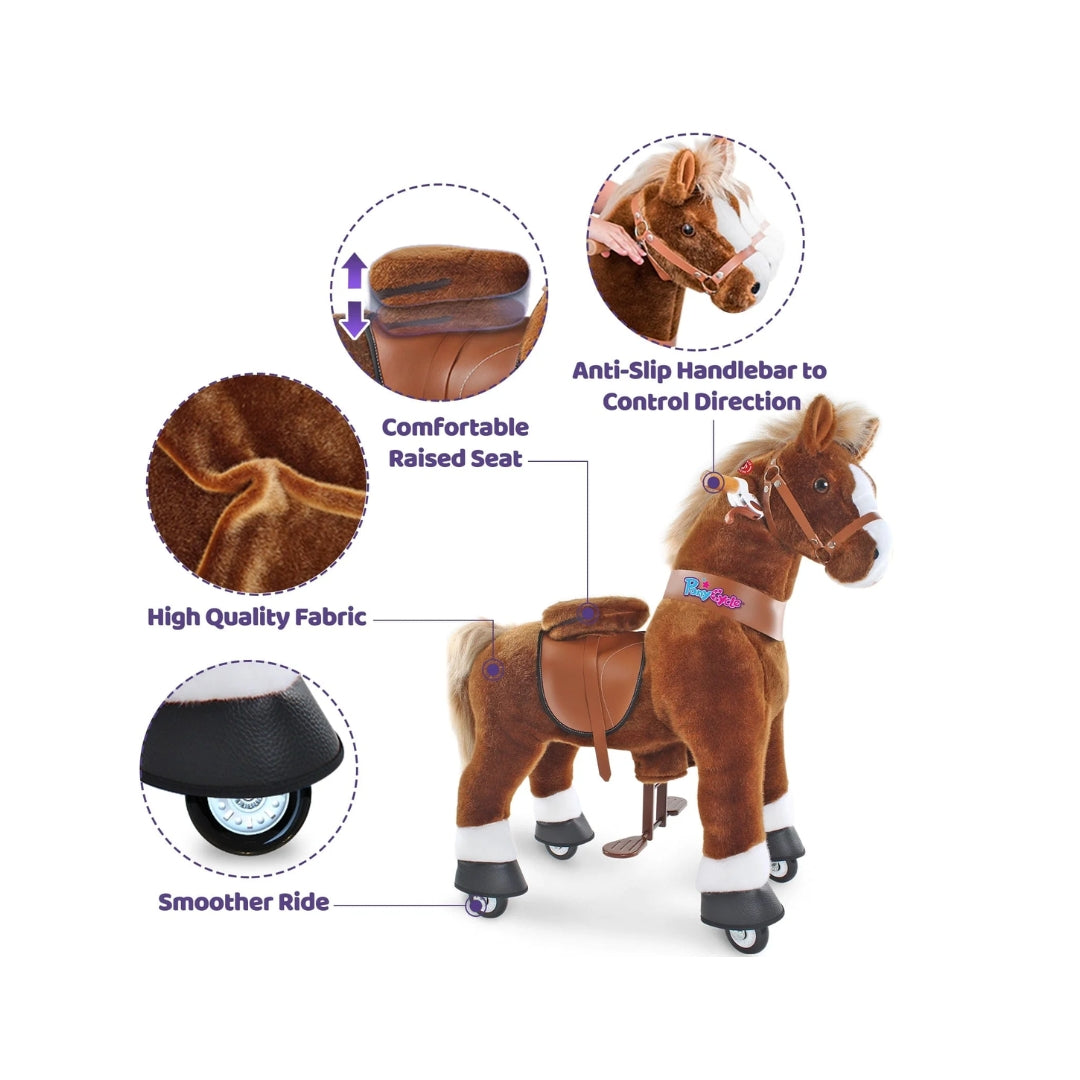 Ponycycle Model U Riding Dark Brown Horse (4-9 Years)