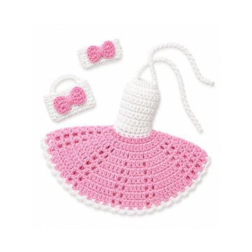 LéArts Handmade Crochet Doll Outfit & Accessories Set (Candy Pink)