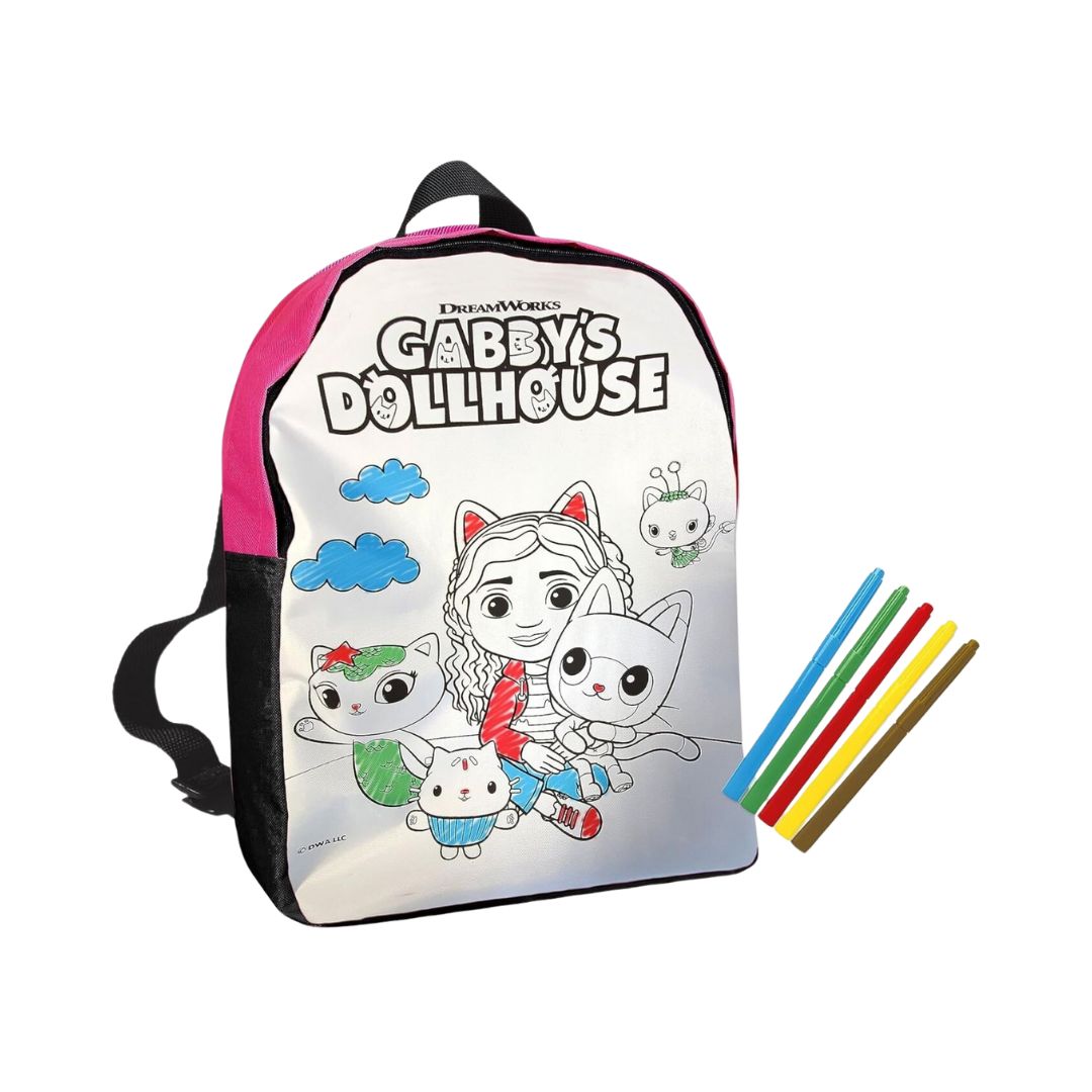 Gabby's Dollhouse Coloring Backpack