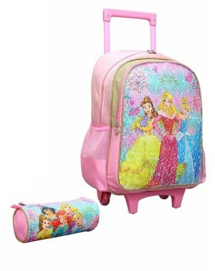 Disney Princess Mad To Ex Trolley Backpack Pencil Case Pink - 16 Inches