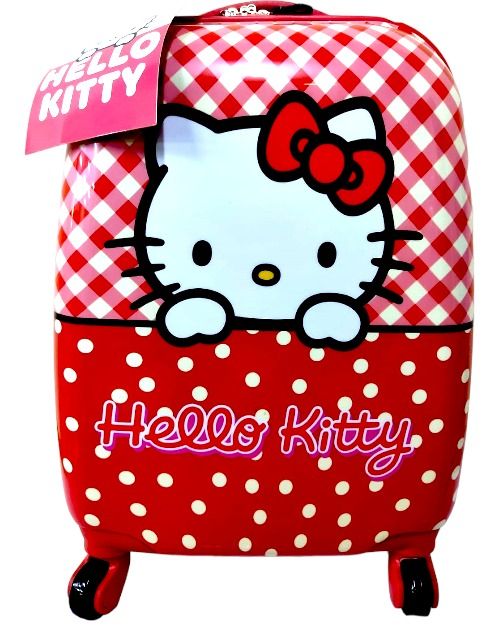Hello Kitty Kids Luggage with Reusable Stickers 18"