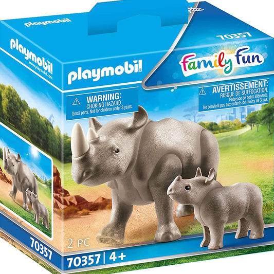 Rhino With Calf