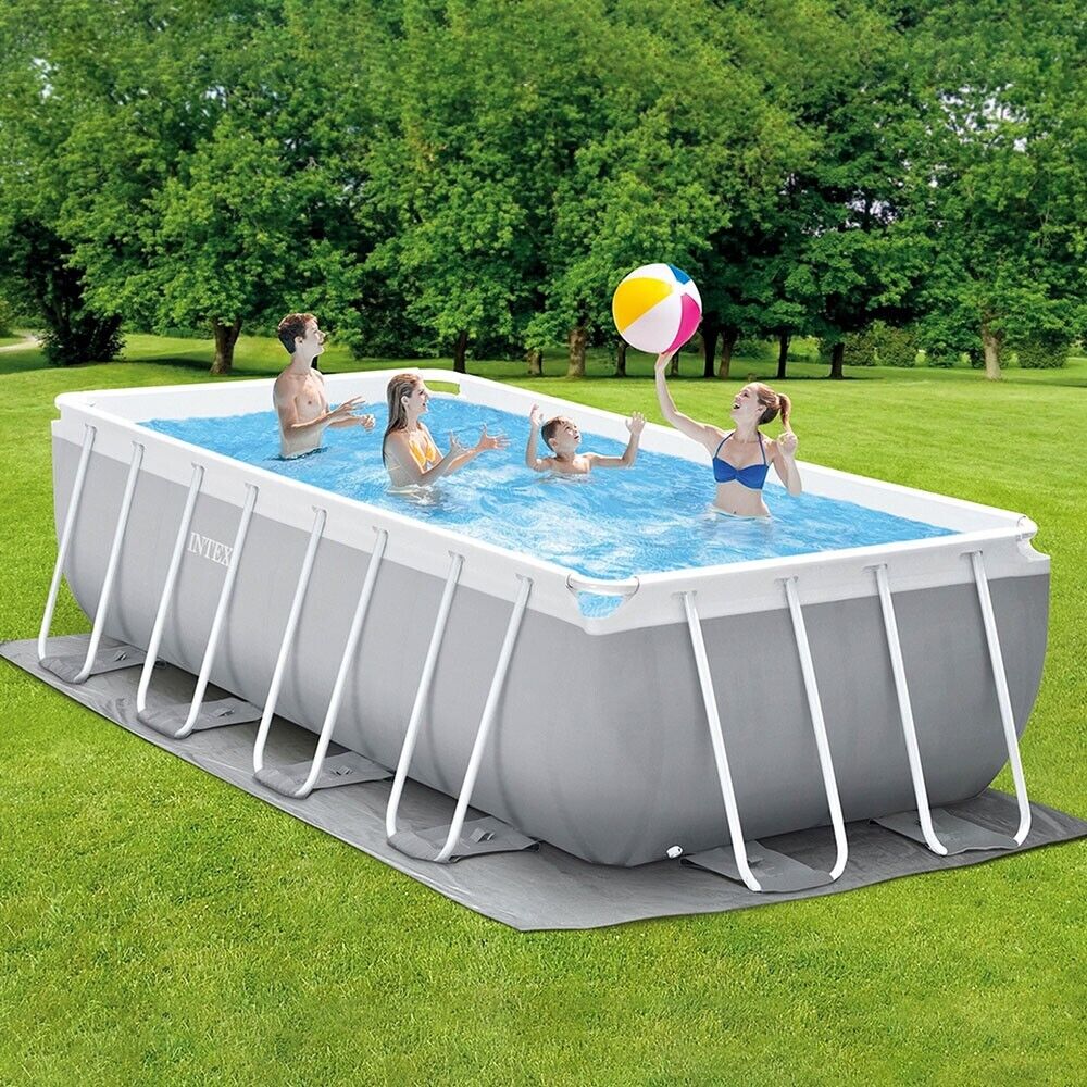 Rectangular Prism Frame Pool Set, 488x 244 x 107 cm