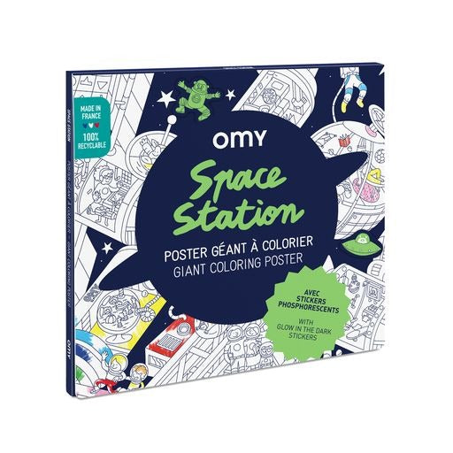 Omy Giant Coloring Poster Space Station