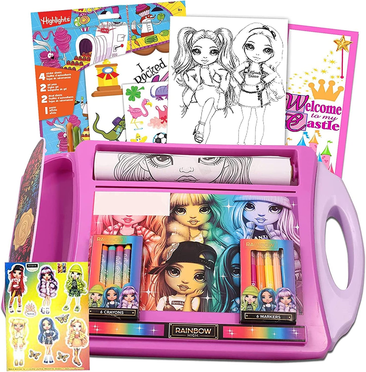 Rainbow High Roller Art Desk