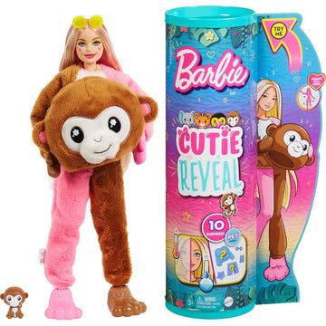 Barbie Cutie Reveal Jungle Friends Doll - Monkey