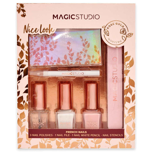 Magic Studio Rose Gold French Nails