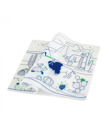 Coloring PlaceMat + 5 Erasable Markers - Cactus