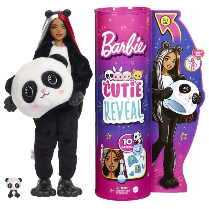 Barbie Cutie Reveal Doll With Panda Plush