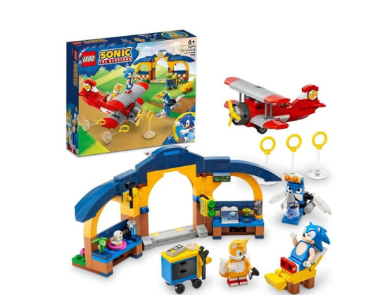 Lego Sonic the Hedgehog Tails Workshop and Tornado Plane